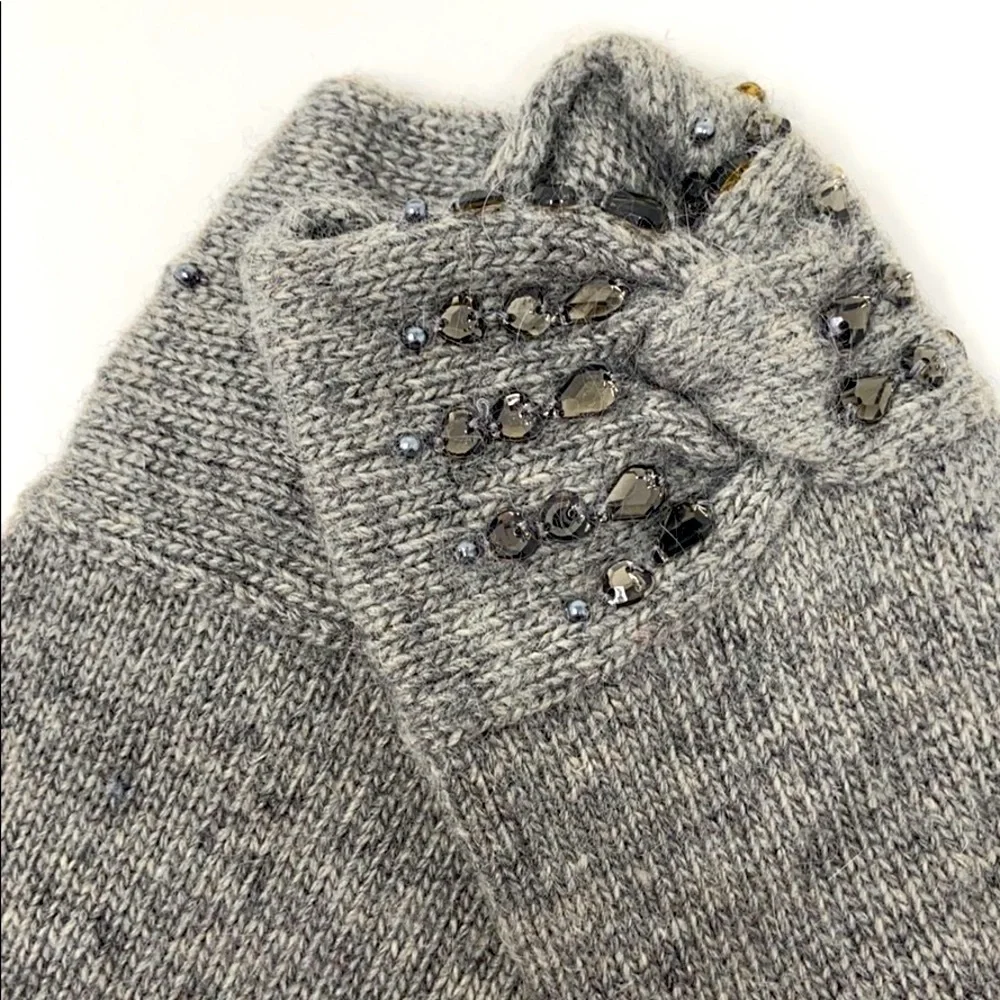 Portolano gray Cashmere-Wool Tech Gloves Touchscreen One Size Luxury NWT